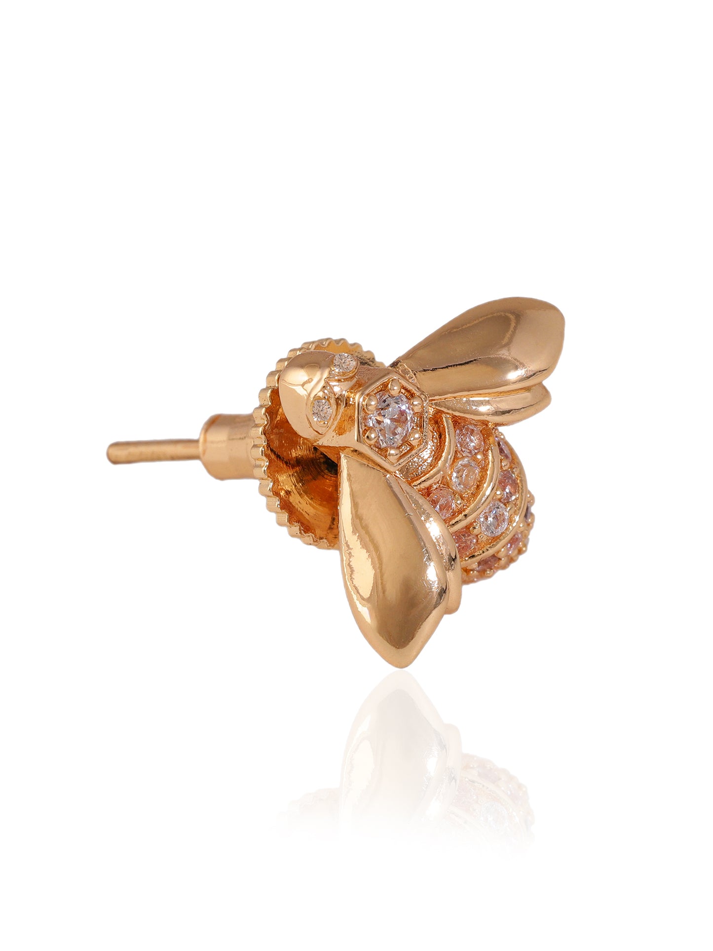 JewelX-Crystal-bee jewelry, Everyday wear, Statement-stud, Luxury-stud, Nature-jewelry, Cute-gift