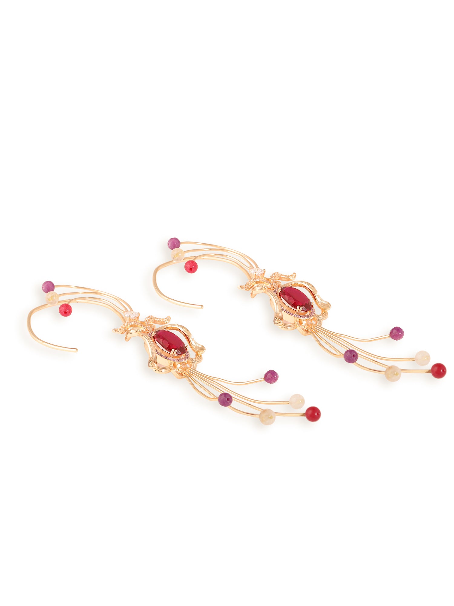 JewelX Statement Jewelry, Ruby-king Stone, Gold-Plaited, Delhi-Jaipur, Hyderabad-Bangloar, Mumbai-Goa, Signature Series, Evening Glam, Floral Jewelry