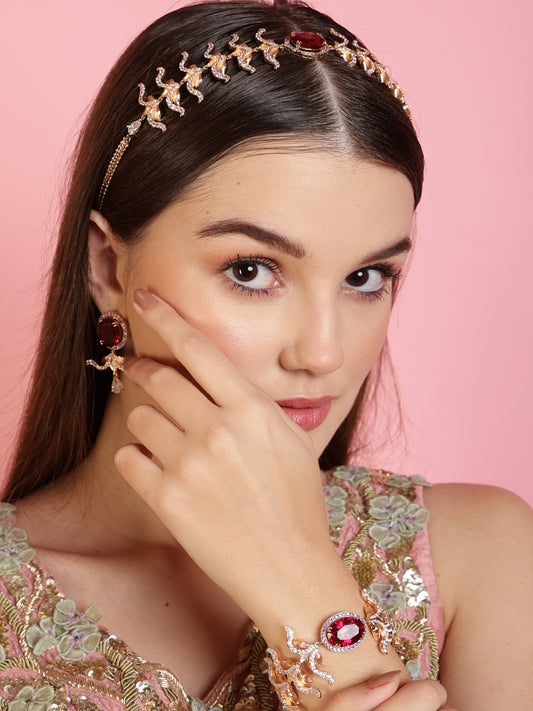 JewelX Statement-Jewelry, Ruby-Fashion-Bracelet, Daily-Wear-Bracelet