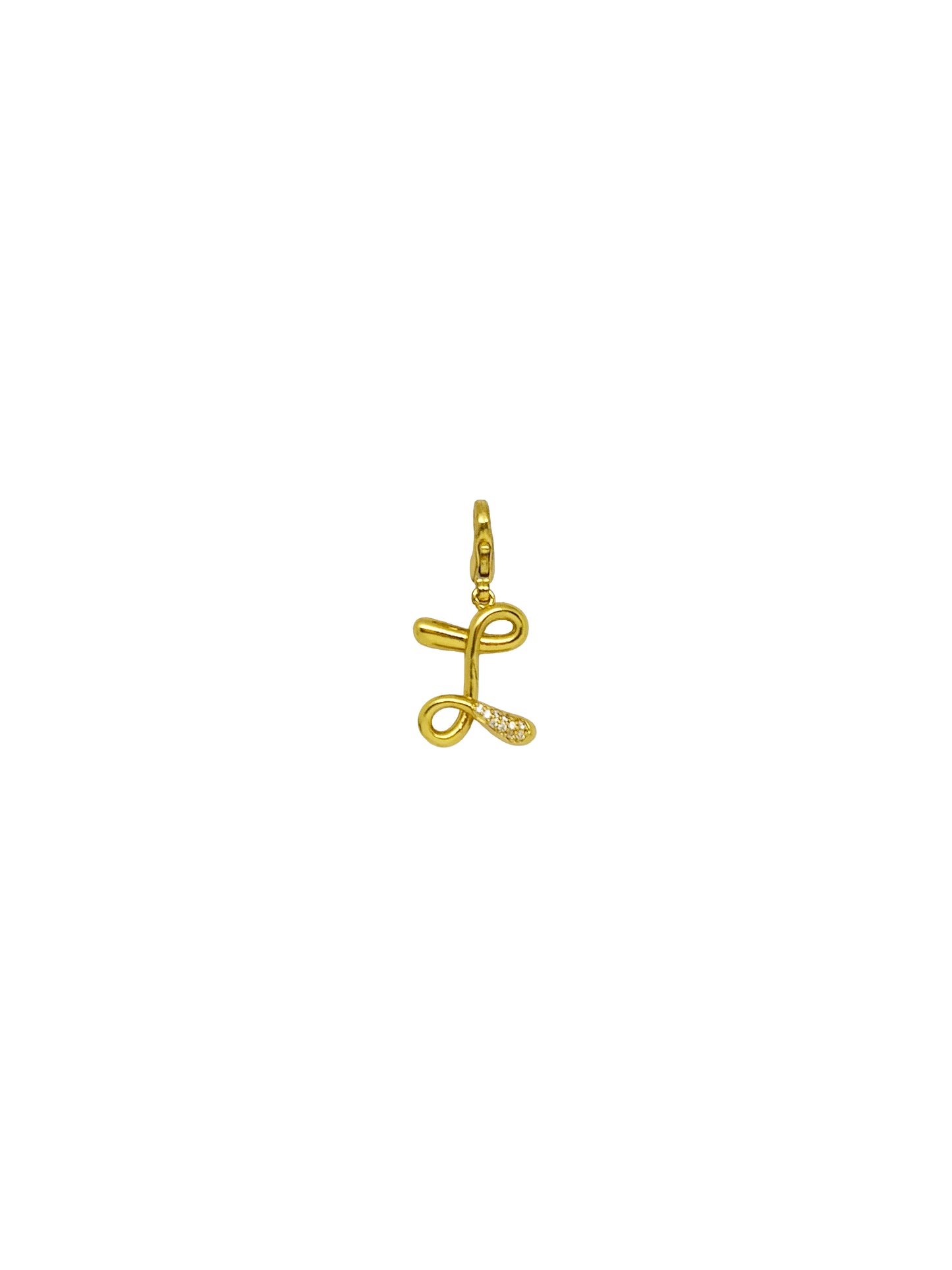 JewelX I – Delicate I alphabet pendant with sleek handcrafted lines and a polished molten gold texture.  Gold-Plaited, Delhi-Jaipur, Hyderabad-Bangalore, Mumbai-Goa