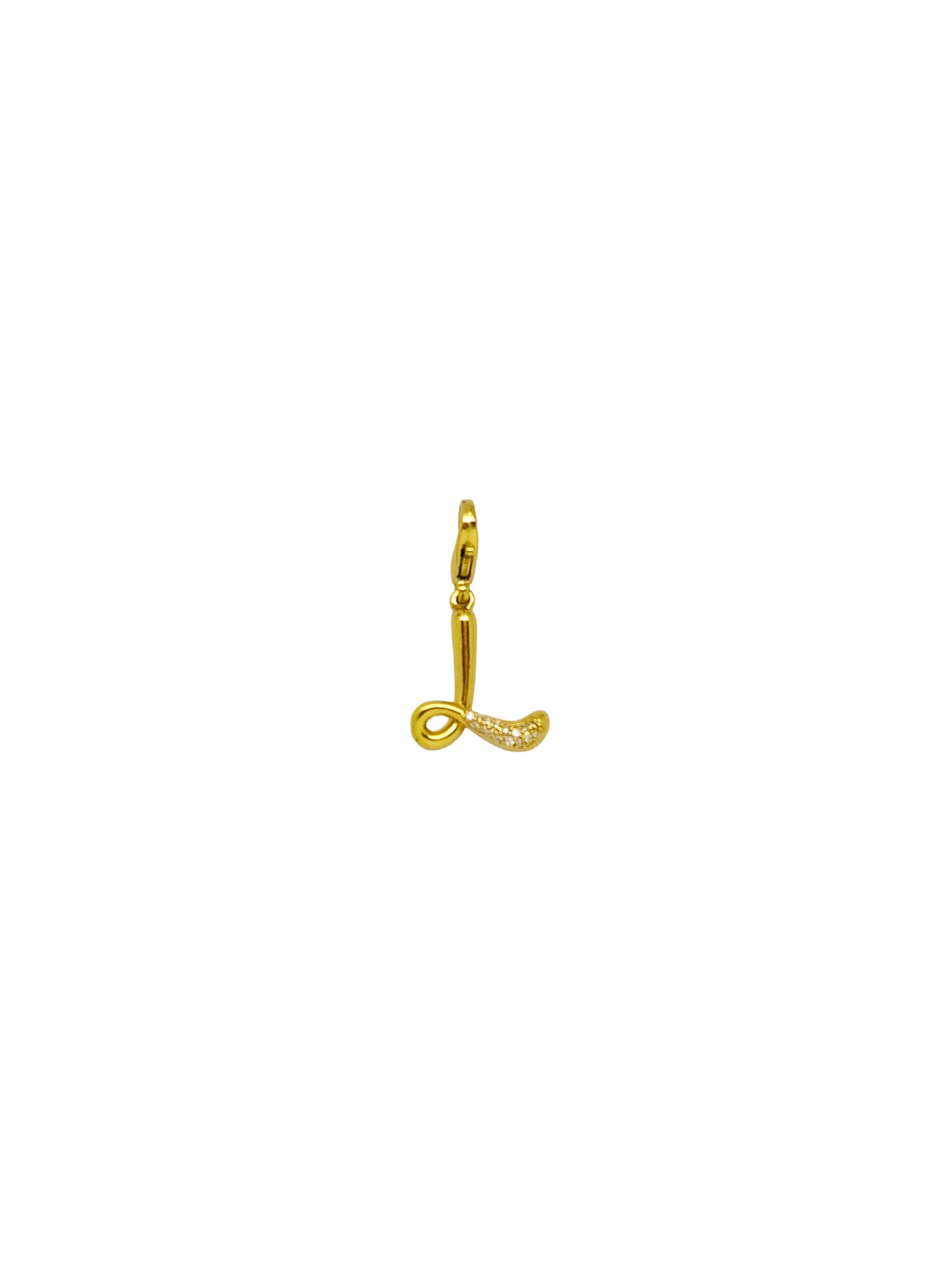 JewelX L – Minimal L letter charm featuring a glossy molten texture and elegant everyday styling. Gold-Plaited, Delhi-Jaipur, Hyderabad-Bangalore, Mumbai-Goa.