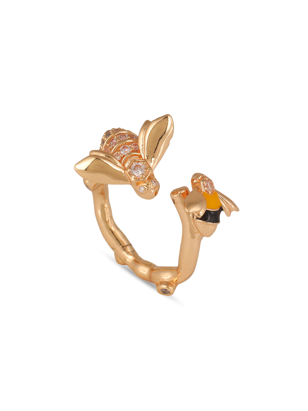 JewelX Buzzing Bee Open Vein Ring – Statement Fashion Jewelry For Women
