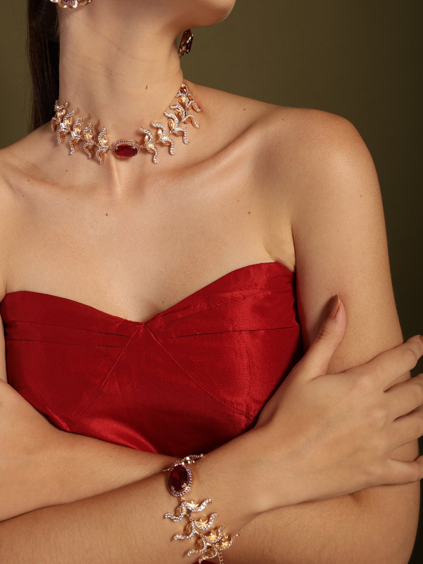 Adjustable-fuchsia-cocktail-bracelet for women, statement-fashion=jewelry