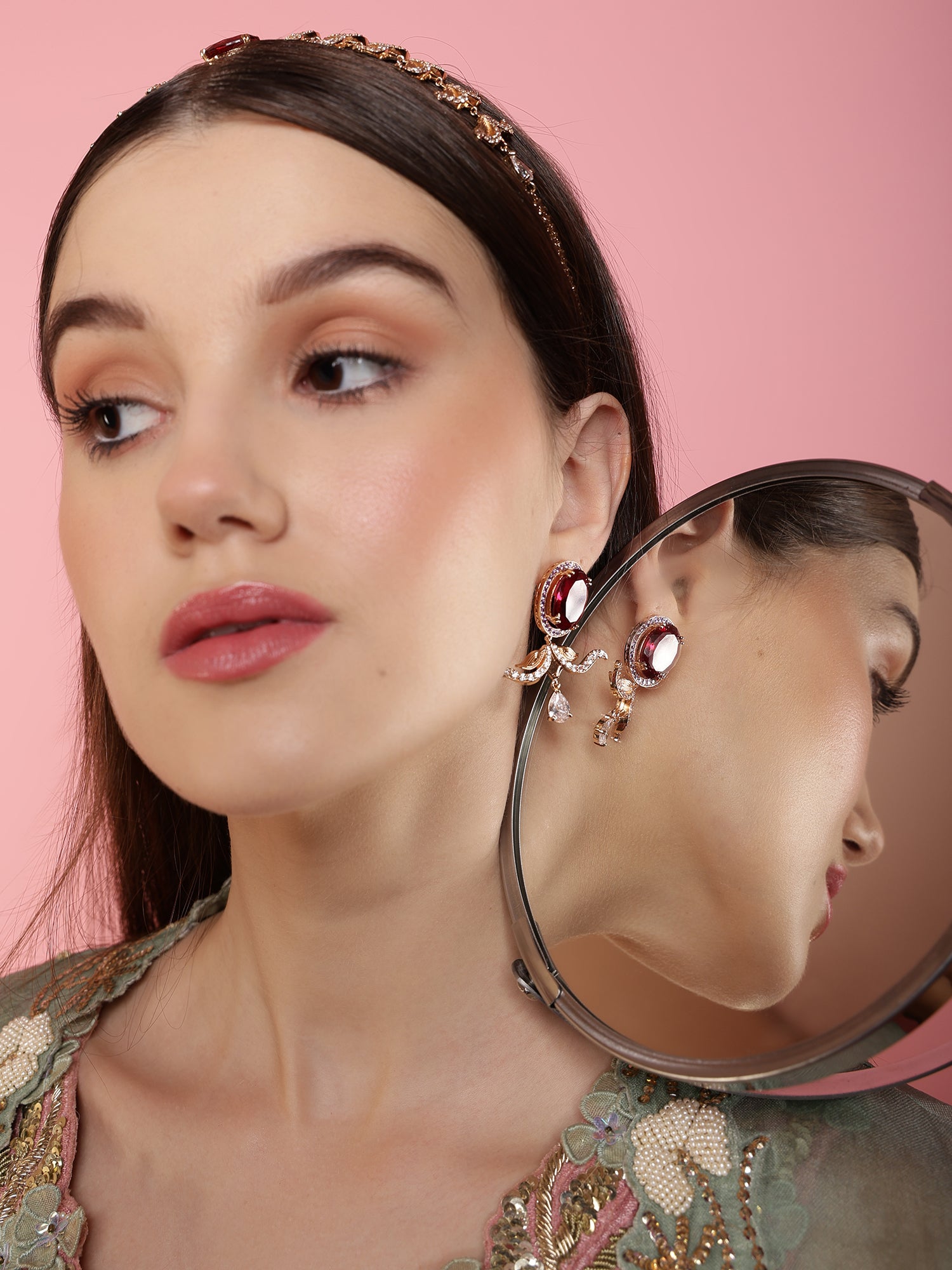 JewelX Statement Jewelry, Ruby-king Stone, Gold-Plaited, Delhi-Jaipur, Hyderabad-Bangloar, Mumbai-Goa, 