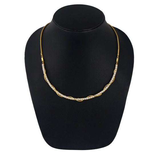 Pearly Prong Swirl Necklace