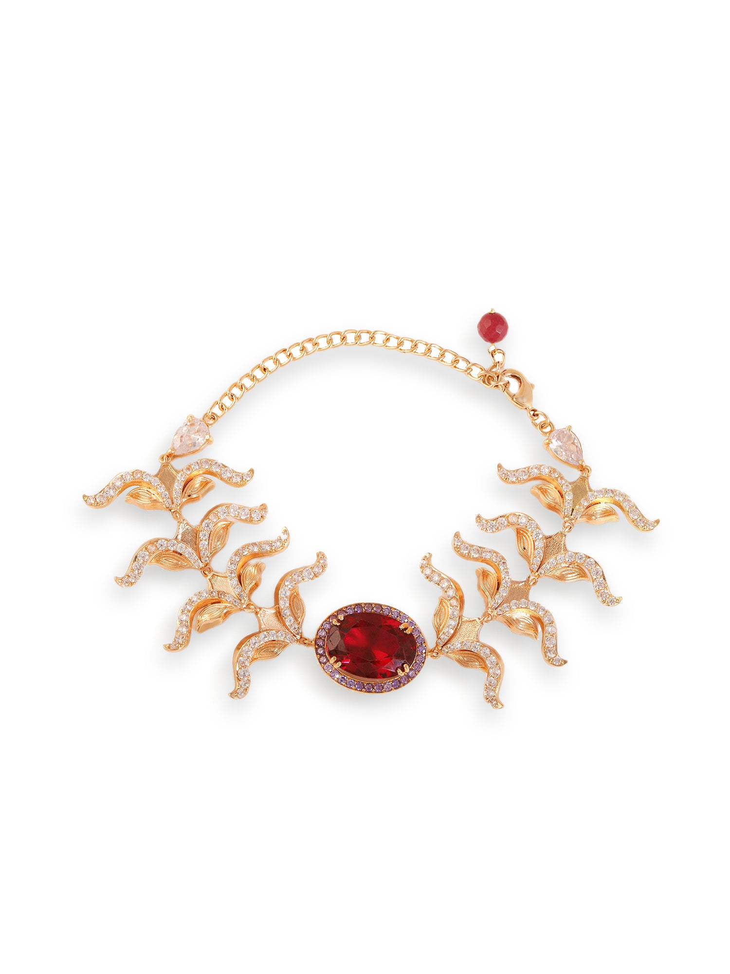 Ruby-Thread of Grace-Bracelet, Minimal-Thread-Jewelry, Elegant-Party-Jewelry