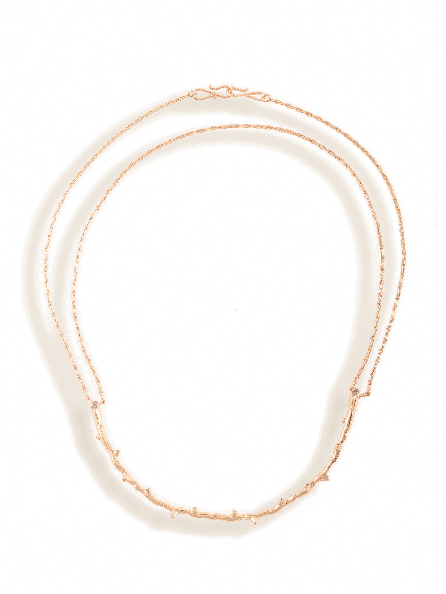 JewelX-Statement , Luxury-Fashion jewelry-Wedding-Gold plated, Nature inspired collar necklace, Artistic-Designer-Elegant vine-Nature inspired-Versatile necklace for women